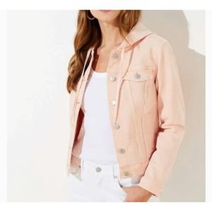 Loft Hooded Denim Jacket New Condition